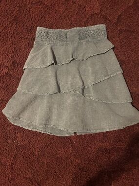 Smocked Waist Ruffle Skirt in